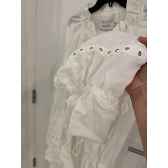 NWT Marques Almeida White Pirate Shirt Dress $730 MEDIUM Bohemian Distressed - Picture 7 of 14